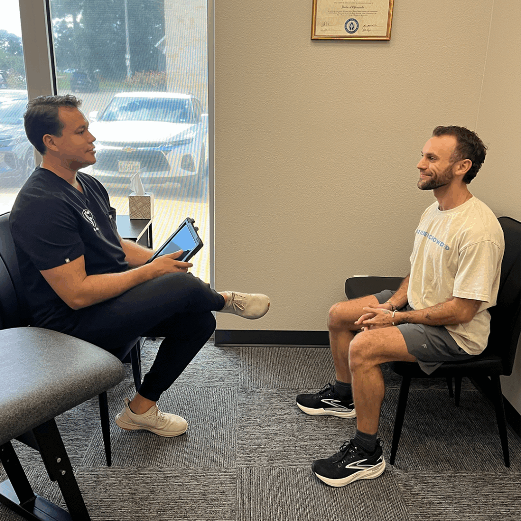 Dr. Ricardo Flores working with patient